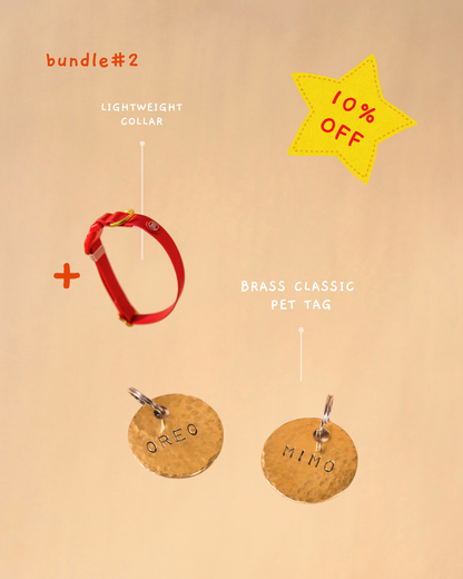 Collar + Pet tag bundle